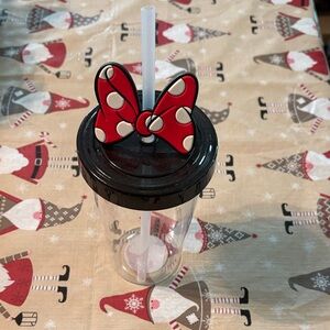 Disney Black and Red Bow Tumbler with Straw
